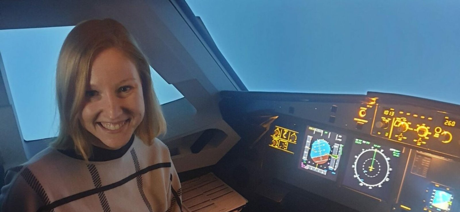 Annika Fohn im Simulator