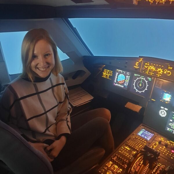 Annika Fohn im Simulator